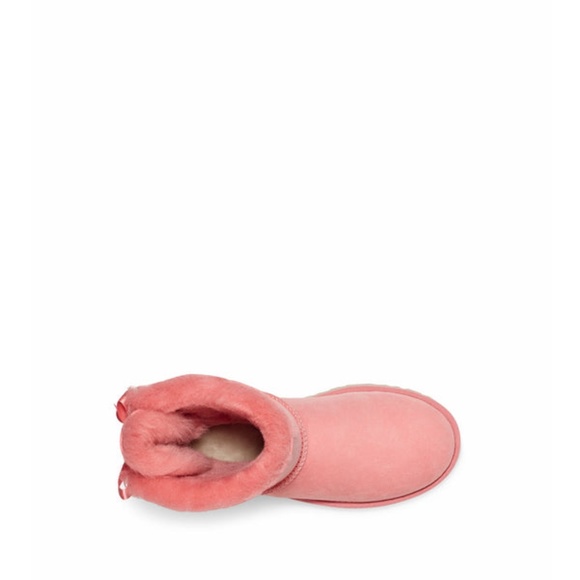 UGG Bailey Bow II Womens Mid-Calf Suede Winter Boots Pink 1016225 PBSM NEW Sz 7 - Picture 6 of 11